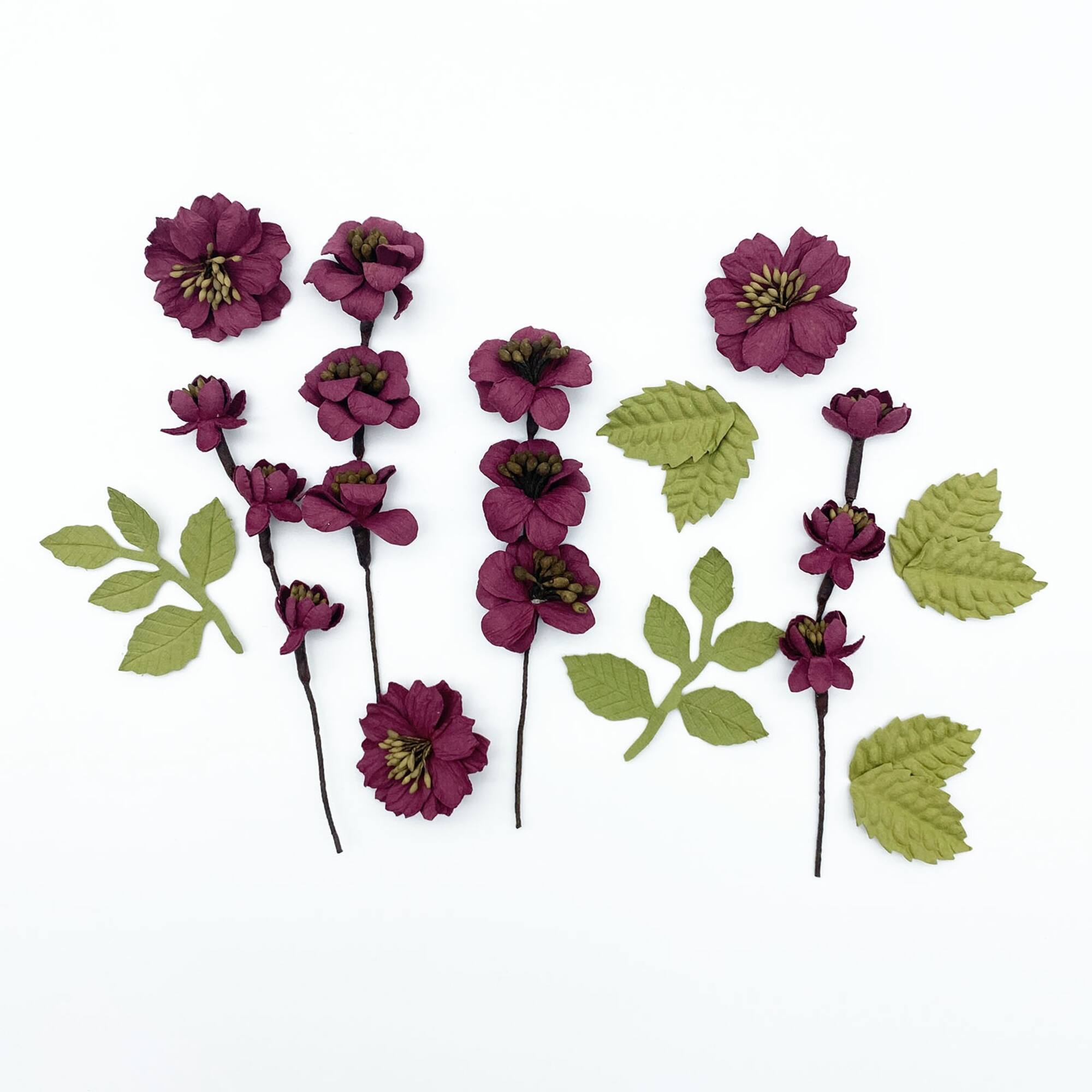 49 And Market Wildflowers Plum Paper Flowers